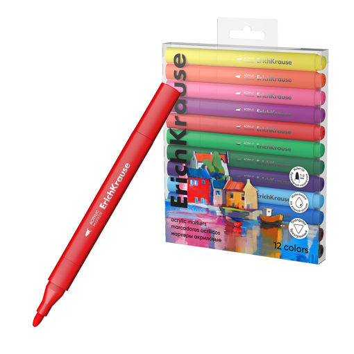 Picture of EK ACRYLIC MARKERS ROUND TIP X12